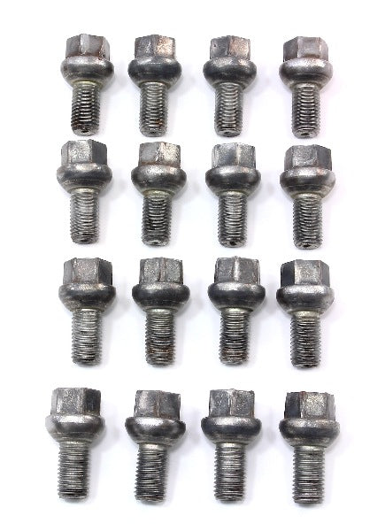 Stock Set of Lug Bolt Nuts VW Rabbit MK1 - Quantity 16 - Genuine