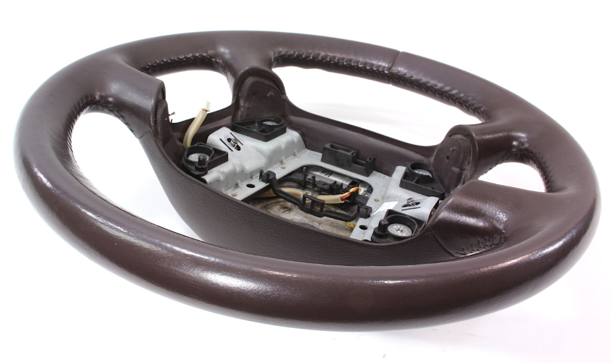 Dark Brown Leather Steering Wheel 98-04 Audi A6 C5 - Genuine