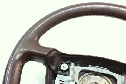 Dark Brown Leather Steering Wheel 98-04 Audi A6 C5 - Genuine