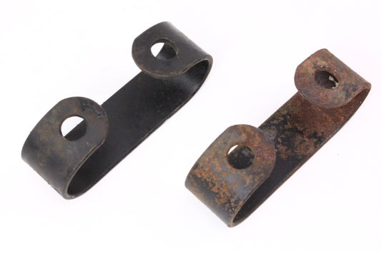 Exhaust Down Pipe Brackets Clamps VW Jetta Rabbit MK1 MK2 Cabriolet - Genuine