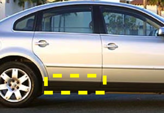 RH Rear Door Molding Lower Trim Blade VW Passat 98-05 B5 B5.5 - 3B0 854 950 B