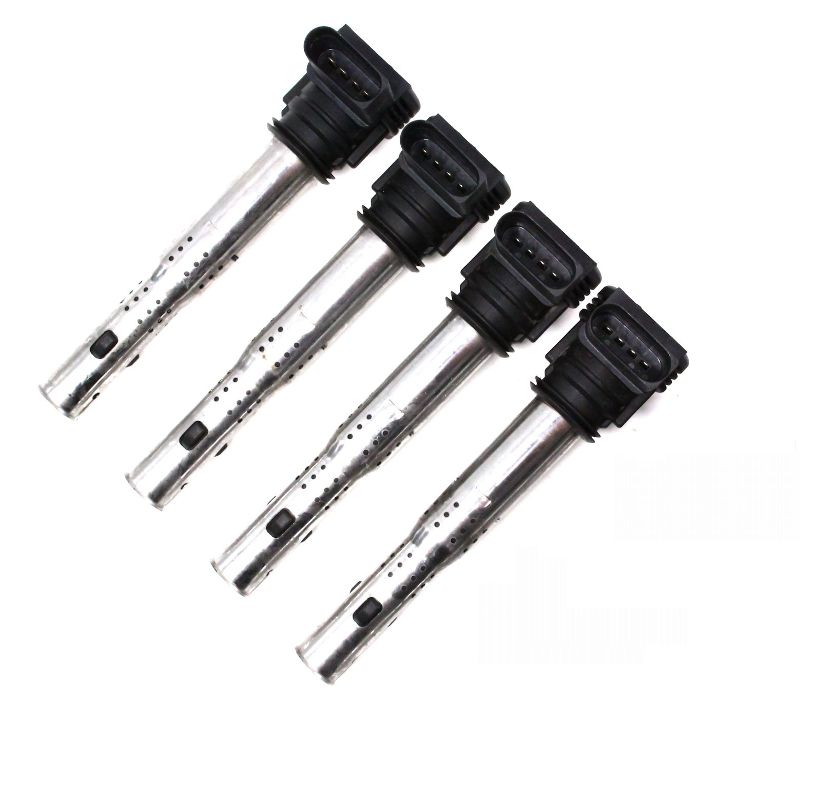 Set of 4 Ignition Coils VW Beetle Jetta GTI Eos Passat A4 TT Q5 - 07K 905 715 F