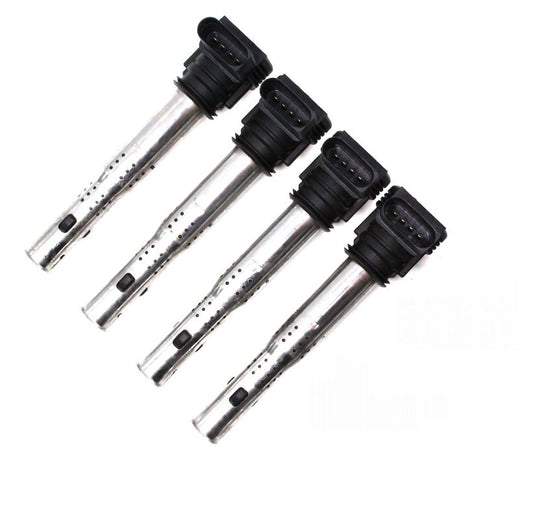 Set of 4 Ignition Coils VW Beetle Jetta GTI Eos Passat A4 TT Q5 - 07K 905 715 F