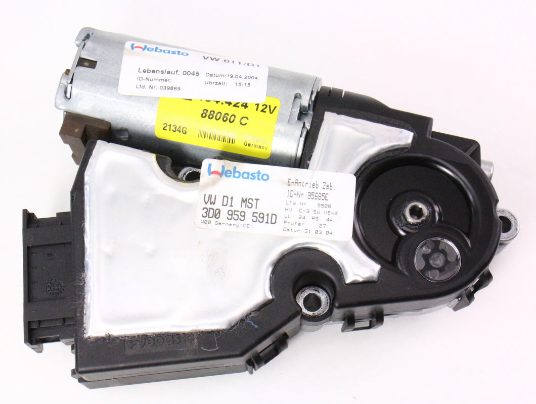Webasto Valeo Sunroof Motor 04-06 VW Phaeton - Genuine - 3D0 959 591 D