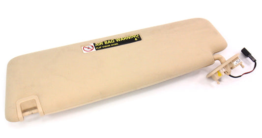 RH Sun Visor w/ Vanity Mirror 04-06 VW Phaeton - Beige Tan - 3D0 857 552 J RYM
