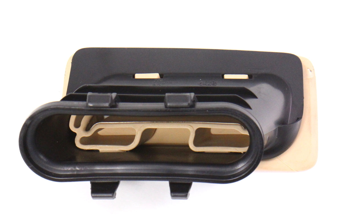 Center Rear Seat Belt Trim Guide 04-06 VW Phaeton - Beige Tan - 3D0 857 651 B