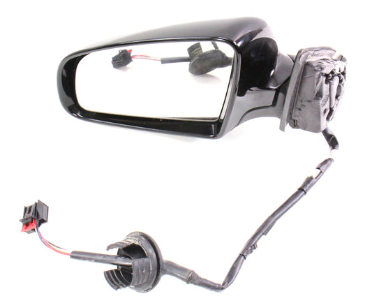 LH Exterior Side View Door Mirror 06-08 Audi A3 - Genuine - LY9B Brilliant Black