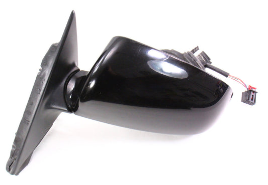 LH Exterior Side View Door Mirror 06-08 Audi A3 - Genuine - LY9B Brilliant Black