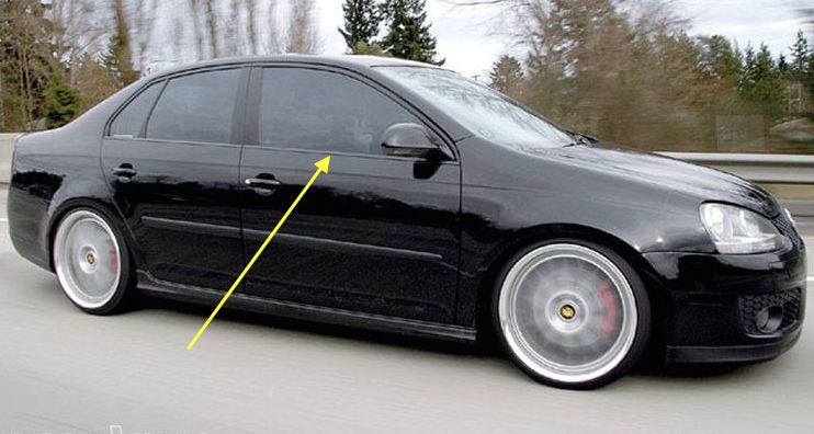 RH Front Exterior Door Window Scraper Trim Molding 05-10 VW Jetta Rabbit GTI MK5