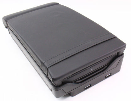 Rear Seat Arm Rest Ski Pass Cup Holder Armrest 06-10 VW Passat B6 Black Pleather