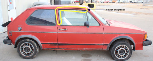 Upper Door Window Seal Weather Stripping 75-84 VW Rabbit GTI MK1 2DR - Genuine
