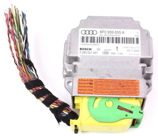 Airbag Air Bag Computer Module & Pigtail Connector Audi A3 - 8P0 959 655 A