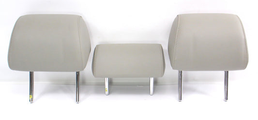 Rear Headrest Head Rest Set 02-05 Audi A4 S4 B6 Sedan Gray Leather - Genuine