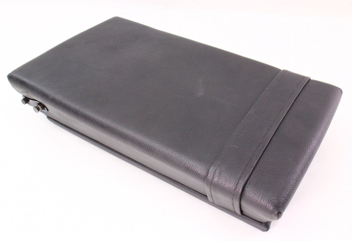 Dark Gray Leather Rear Seat Armrest 01-05 VW Passat B5.5 Arm Rest - Genuine
