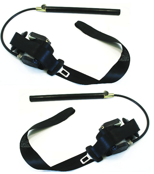 Front Seatbelt Seat Shoulder Belt Set 95-99 VW Cabrio MK3 1E0 857 705 D / 706 C