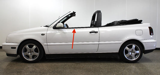 LH Exterior Window Door Scraper Trim Molding Seal 95-02 VW Cabrio Mk3 - Genuine