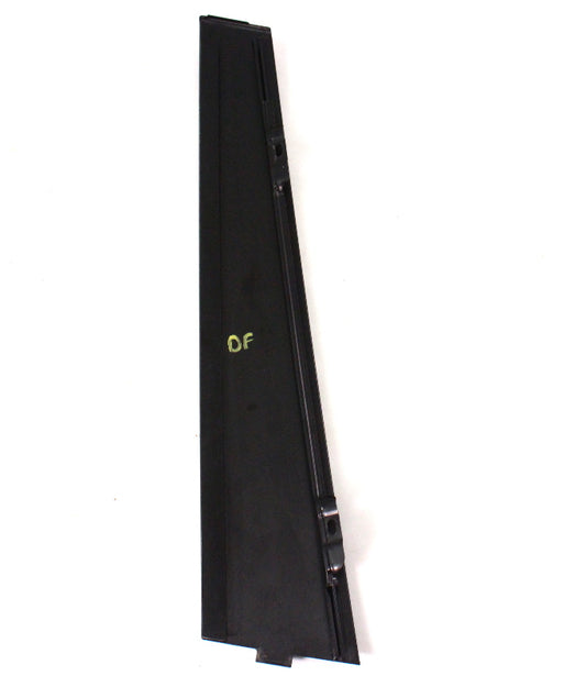 LH Front Door Exterior Pillar Trim Cover 06-10 VW Passat B6 Black - 3C4 837 901