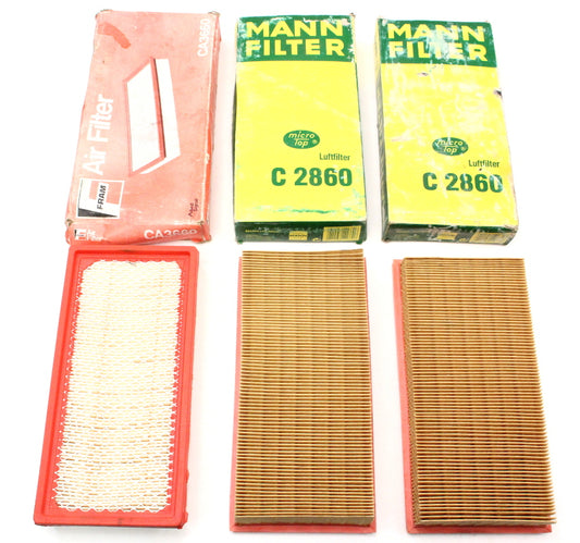 3x Mann Air Filter C2860 CA3660 VW Jetta Rabbit Cabriolet Scirocco Fox Audi 4000