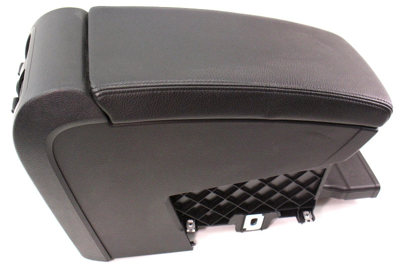 Black Front Center Console Armrest Arm Rest 06-10 VW Passat B6 - Genuine