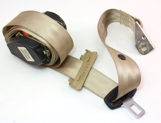 LH Rear Seatbelt 05-10 VW Jetta Rabbit MK5 - Beige Seat Belt - 1K5 857 805