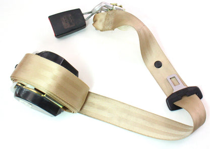 Center Rear Seatbelt Seat Belt 05-10 VW Jetta Sedan MK5 - Beige - 1K5 857 807 B