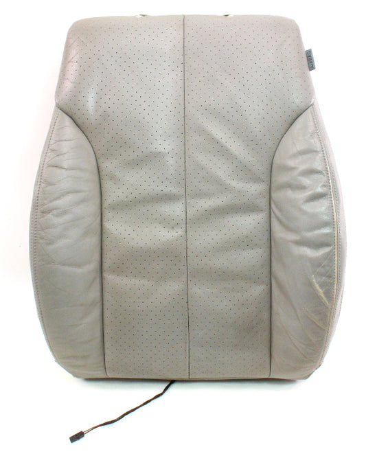 LH Front Seat Back Rest Foam & Cover 06-10 VW Passat B6  - Grey Leather