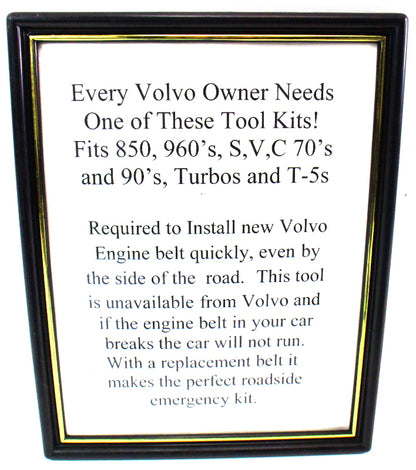 New Volvo Serpentine Belt Tool Kit - 1995+ 850 960 S70 V70 C70 S90 V90 C90 T-5