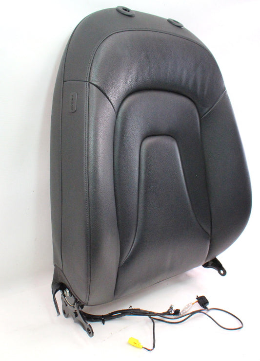 RH Front Seat Back Rest 2009 Audi A4 B8 - Black Leather - Genuine