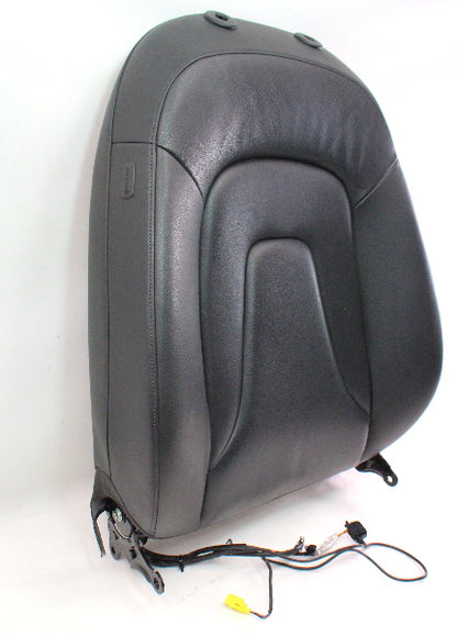 RH Front Seat Back Rest 2009 Audi A4 B8 - Black Leather - Genuine