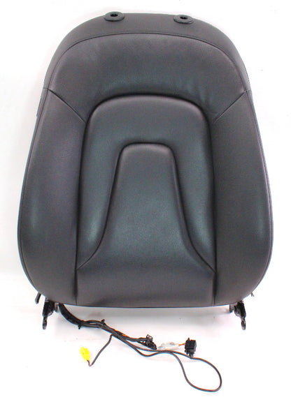 RH Front Seat Back Rest 2009 Audi A4 B8 - Black Leather - Genuine