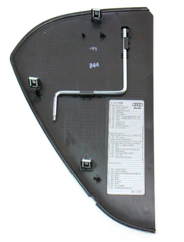 LH Side Dash Fuse Box End Cover 09-16 Audi A4 S4 B8 - Genuine - 8K0 857 085