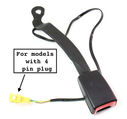 Driver Front Seatbelt Receiver 01-05 VW Jetta Golf MK4 - Black - 1J4 858 471 K