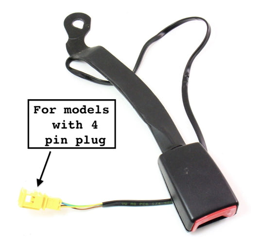 Driver Front Seatbelt Receiver 01-05 VW Jetta Golf MK4 - Black - 1J4 858 471 K