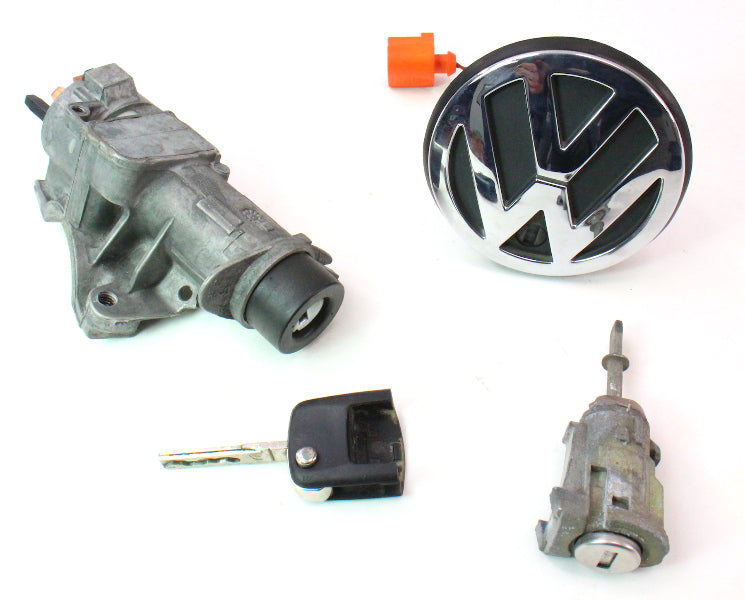 Lock Key Set Ignition Door Handle 99-05 VW Jetta Golf GTI MK4 ~ 4B0 905 851 C