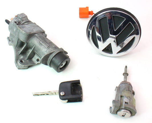 Lock Key Set Ignition Door Handle 99-05 VW Jetta Golf GTI MK4 ~ 4B0 905 851 C