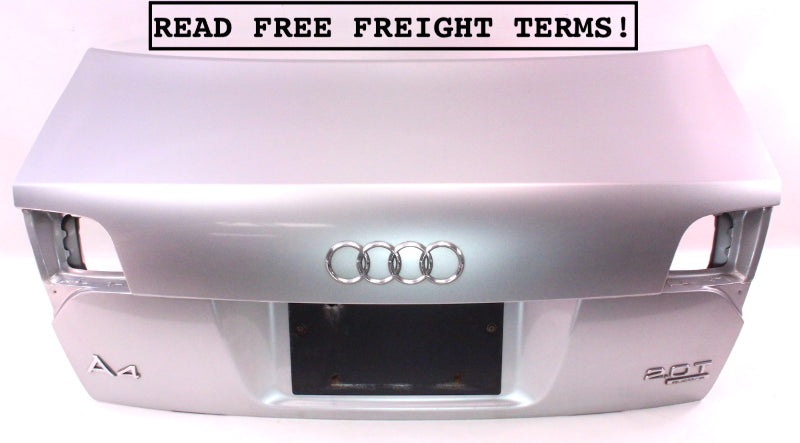 Trunk Deck Lid 05-08 Audi A4 S4 B7 Sedan - Genuine - LY7W Light Silver Metallic
