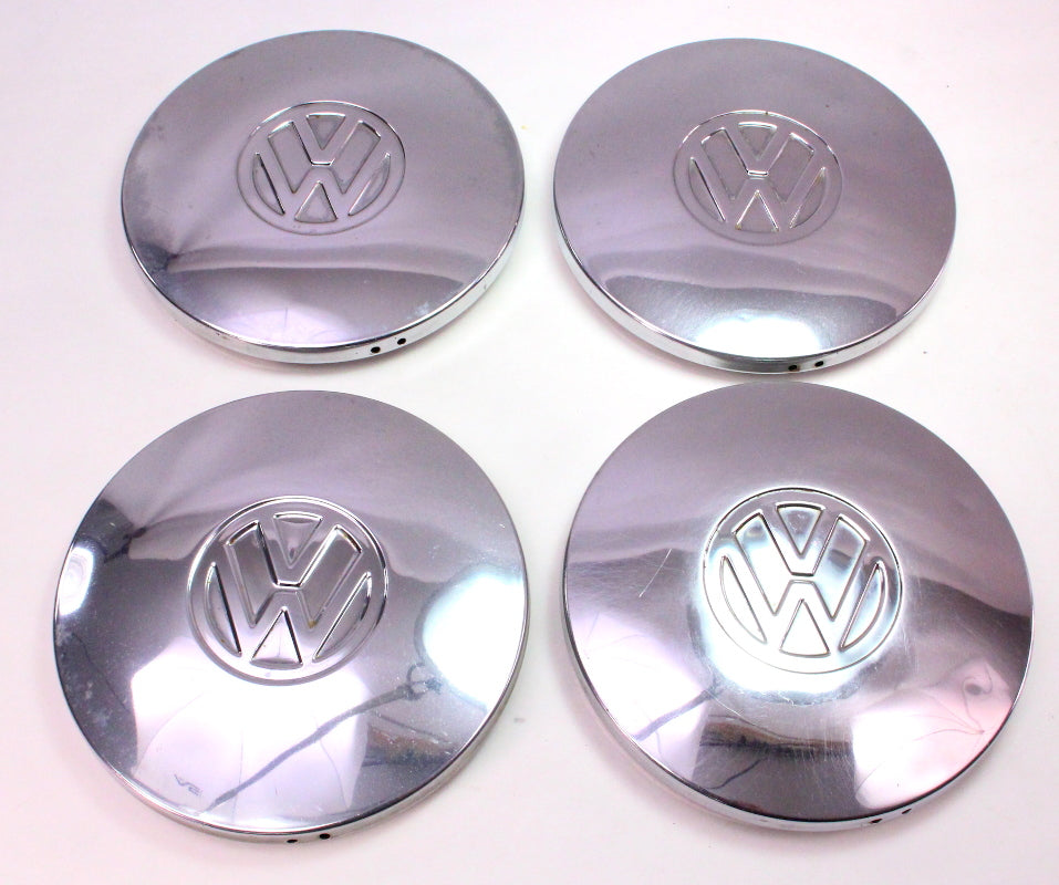 Chrome Wheel Center Hub Cap Hubcap Set 75-84 VW Rabbit Jetta Pickup MK1 -