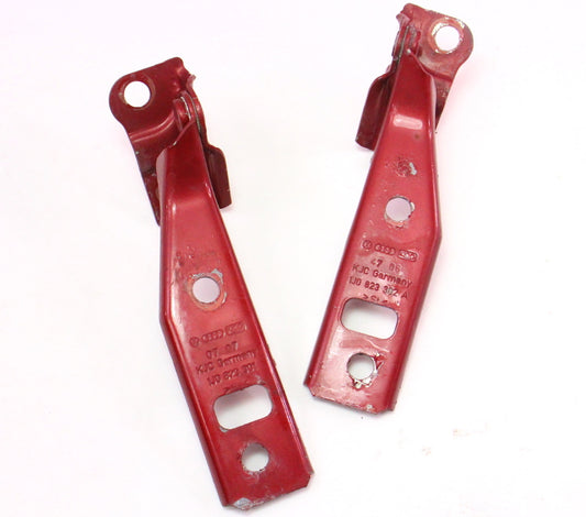 Hood Hinges 99-05 VW Jetta Golf GTI MK4 - LA3W Red - Genuine - 1J0 823 301 & 302