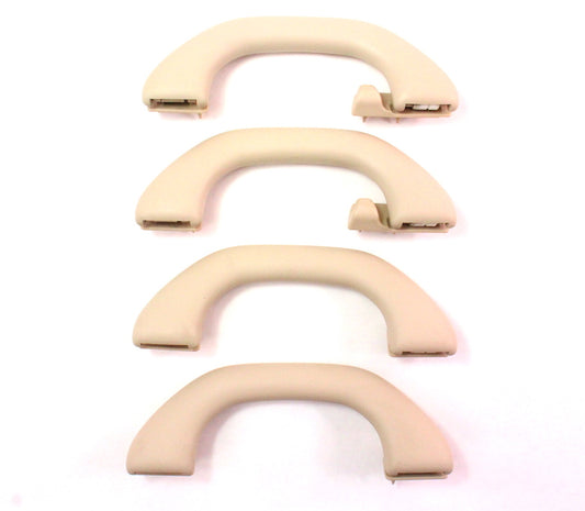 Upper Ceiling Grab Handle & Hook Set 99-05 VW Jetta Golf MK4 - Beige - Genuine