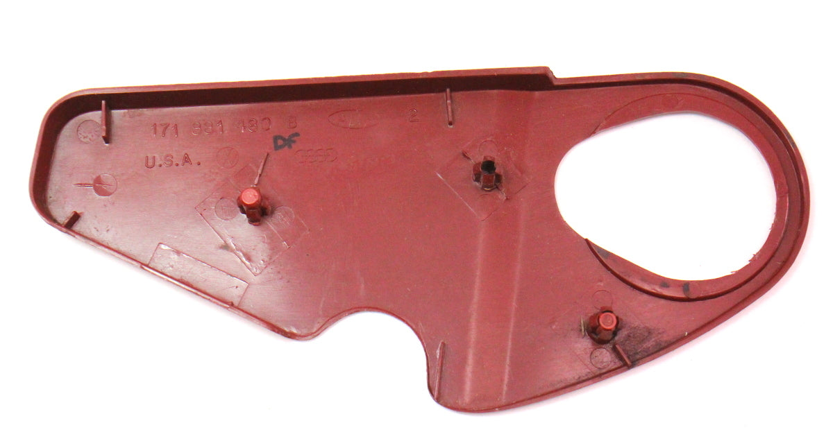 LH Inner Seat Hinge Side Trim VW 75-84 Rabbit GTI MK1 Red - 171 881 480 B