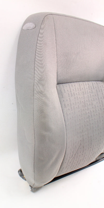 RH Front Seat Back Rest & Cover 02-05 VW Jetta Golf MK4 Grey Cloth - Genuine