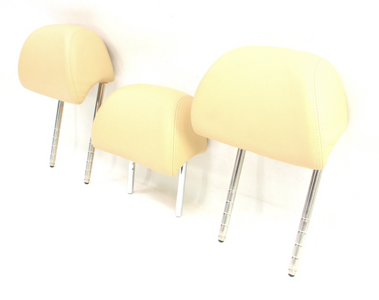 Rear Headrest Head Rest Set 01-05 VW Passat B5.5 Sunshine Beige Leather Genuine