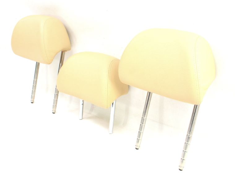 Rear Headrest Head Rest Set 01-05 VW Passat B5.5 Sunshine Beige Leather Genuine