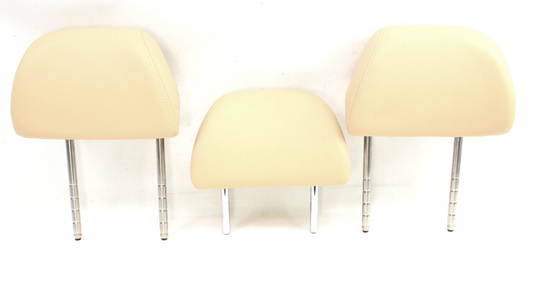 Rear Headrest Head Rest Set 01-05 VW Passat B5.5 Sunshine Beige Leather Genuine