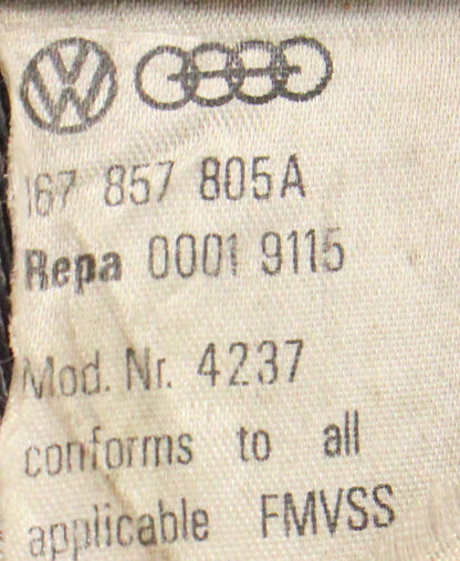 LH Rear Seat Belt SeatBelt 85-92 VW Jetta Golf MK2 - Genuine - 167 857 805 A