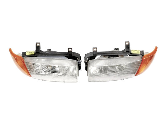 Headlight Head Light Lamp & Turn Signal Set 92-96 VW Eurovan T4 - Genuine OEM