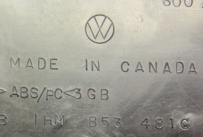 Rear License Plate Holder VW Jetta MK3 North American Tub Tray ~ 1HM 853 481 C ~