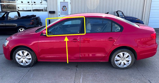 Driver LH Front Side Window Exterior Door Glass 11-18 VW Jetta Sedan MK6 Genuine