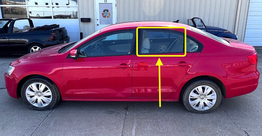 LH Rear Side Window Exterior Door Glass 11-18 VW Jetta Sedan MK6 - Genuine