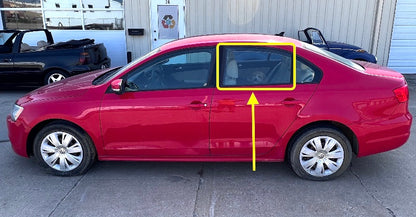 LH Rear Side Window Exterior Door Glass 11-18 VW Jetta Sedan MK6 - Genuine